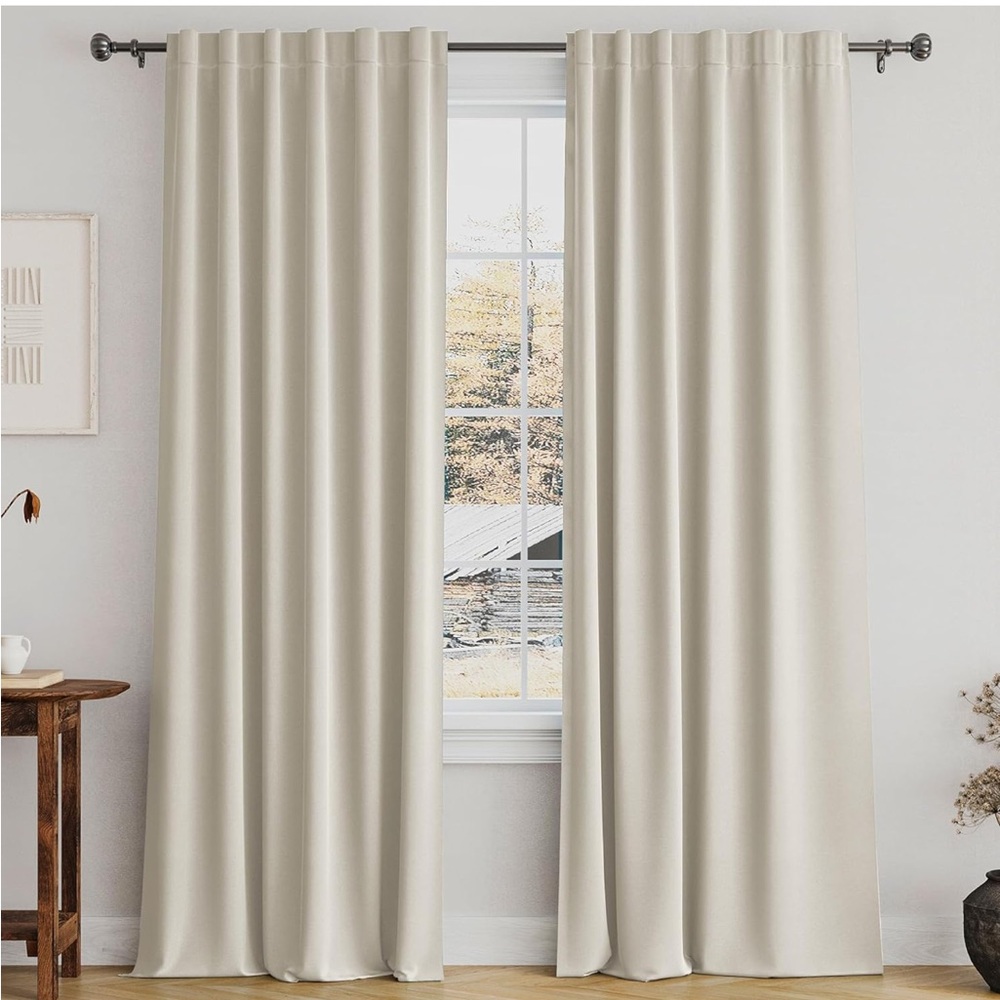 Elegant Cream Curtains (pack of 4)